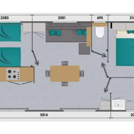 Parque de Campismo Mobil Confort Avec Terrasse Pour 4 Personnes - Api-1-52-1494